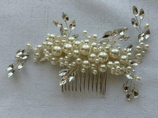 Pearl  Crystal Bridal Hair Comb Accessory Boho Garden Wedding Headpiece NEW