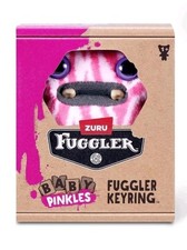New Fuggler Baby Pinkles 3.5" WIDE EYED WEIRDO Pink Zebra Keychain