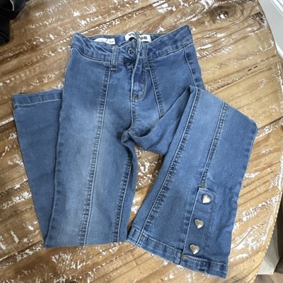 VIGOSS Girls Skinny Slim Fit Blue Medium Wash Denim Jeans Size 8 Pockets