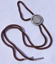 Vintage Swank Cowboy Bolo Tie  USA Quarter Dollar Really Stylish