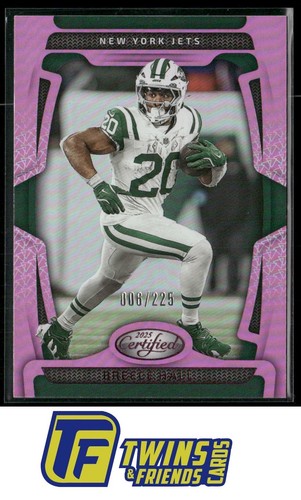 2025 Panini Certified #77 Breece Hall Mirror Pink #/225