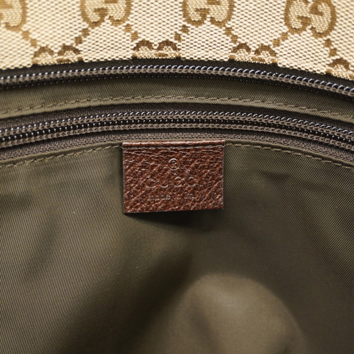 Auth [6ba1401] GUCCI Tote Bag GG Canvas/Shelly Line 155524 Canvas Beige Silv... thumbnail 5