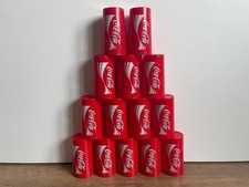 14 orig Coca-Cola Becher 0,3 Liter Trink Mehrweg Becher Plastik Rot Rarit&auml;t 2002