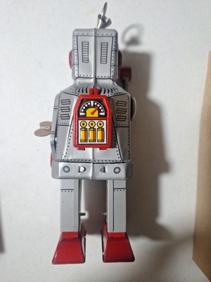 Schylling Collector Series Space Robot Key Wound Motor Silver