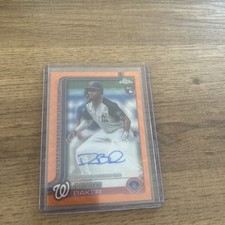 2025 Topps Chrome Darren Baker Orange Wave Rookie Auto /25