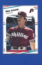1988 Fleer - Box Bottoms Mike Schmidt #C-11 *nicely Cut* NRMT+ or Better