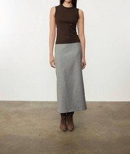 Enza Costa Supima Cotton New Classic Sleeveless Tee Coffee Bean