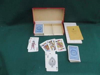 VINTAGE CANASTA, SAMBA & BOLIVA CARD GAME + SCORE SHEETS 2 PACKS BY DE LA RUE - Image 1 of 4
