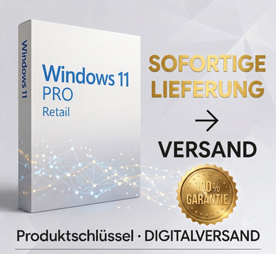 Microsoft Windows 11 Pro Retail | 3min Lieferung | Email | 32/64 Bit