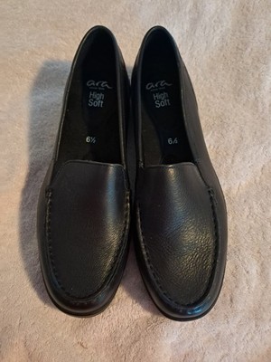 Ara Womens Dewitt Loafer Black Slip On Loafers Size 6.5