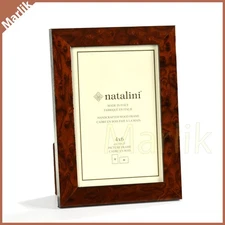 NATALINI Handmade ITALIAN Marquetry Picture Frame 4X6" (10x15 cm) Brown, NEW