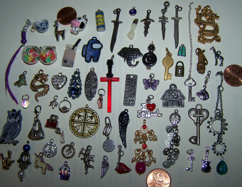 JewelryParts Charms Lot Craft JewelryMaking Art Dragon Dagger Barn Llama Giraffe