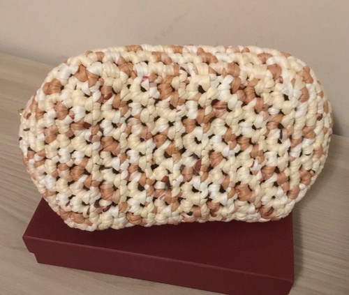 Clutch borsetta mini bag uncinetto toni del beige - Foto 7 di 11