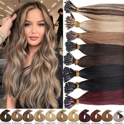CLEARANCE Nano Ring 100% Human Remy Hair Extensions Micro Loop Beads 200G I Tip