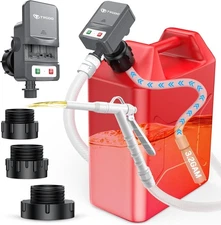 Portable Fuel Transfer Pump - Nozzle for Quick Flow Control, Battery Powered, 3.