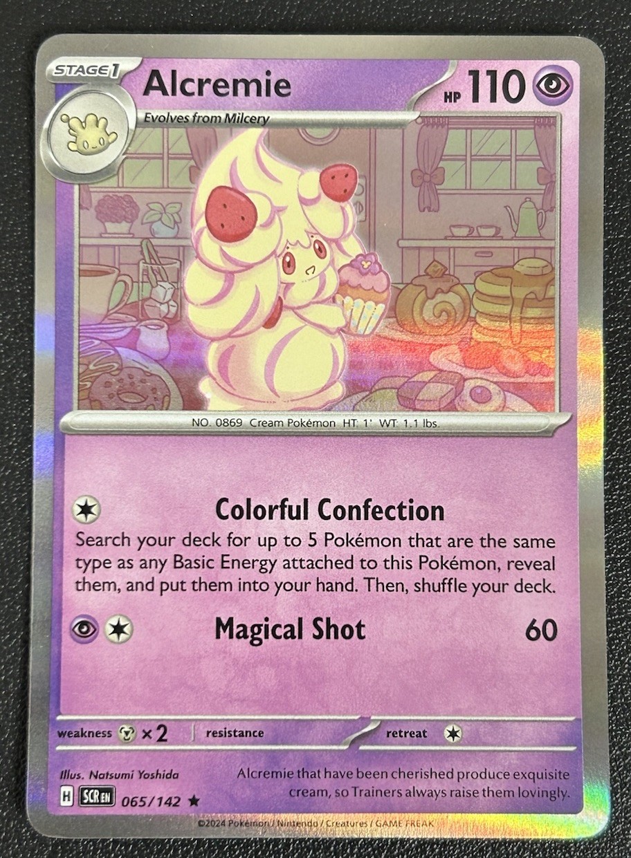 Alcremie 065/142 Stellar Crown Holo Rare Pokemon TCG Card NM