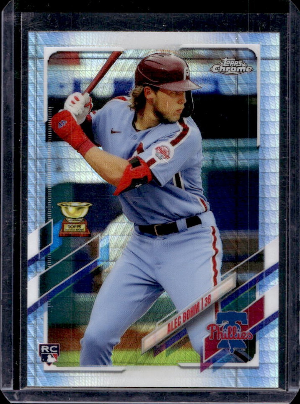 2021 Topps Chrome Alec Bohm RC Prism Refractor Rookie #119 Phillies