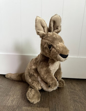 Wild Republic Kangaroo w/out Joey Plush Gray Stuffed Animal 13"