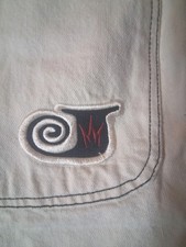 JNCO Natural Wide-Leg Cotton Twill Pants Men's Relaxed Fit Embroidered 32W 32L