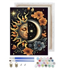 Celestial Body Paint by Numbers Kit for Adults Beginner DIY Oil Art 16x20in