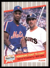 Homeruns Coast to Coast (Darryl Strawberry / Will Clark) 1989 Fleer #632