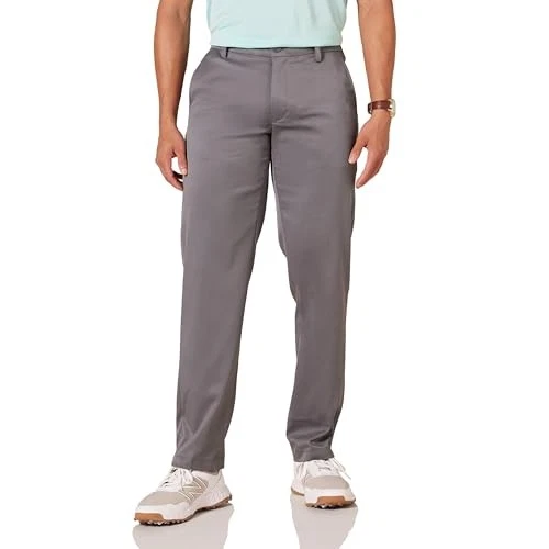 AMAZON ESSENTIALS MENS STRAIGHT-FIT STRETCH GOLF PANT GRAY SIZE 34W X 34L