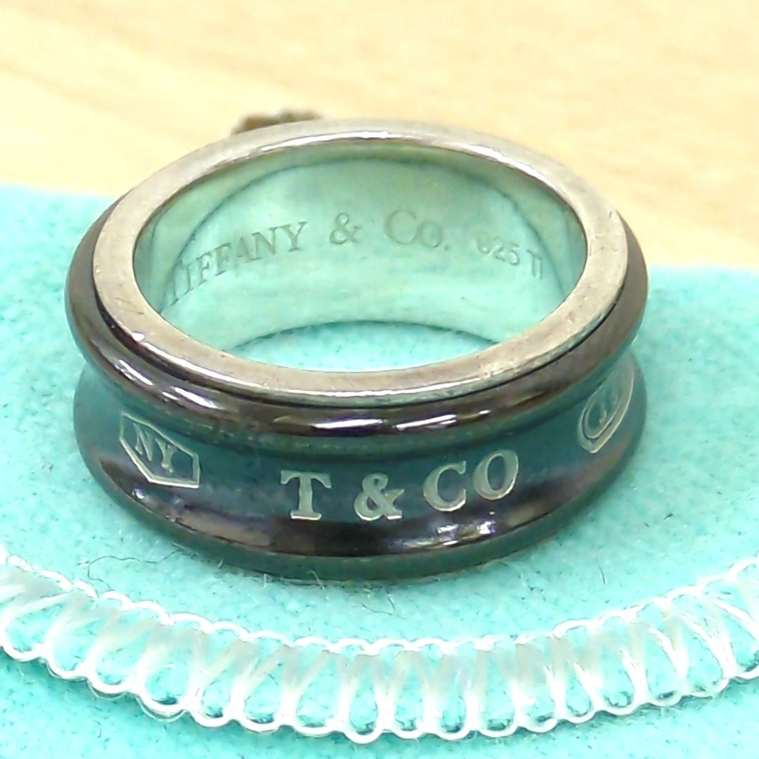 TIFFANY & Co. 1837 Narrow Ring Silver x Titanium US 4.5 to 5