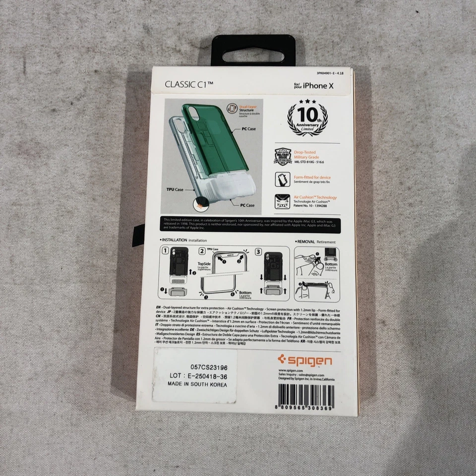 NIB Spigen iPhone X 10th Anniversary Limited Edition C1 Case G3 Green - Image 4 of 4
