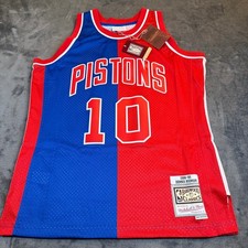 Mitchell & Ness Dennis Rodman Pistons 1988-89 Split Swingman Jersey Mens Large