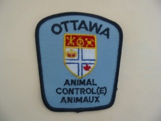 RARE OBSOLETE SMALL PATCH OF THE OTTAWA ANIMAL CONTROL POLICE ONTARIO CANADA