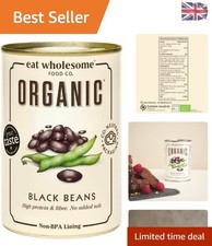 Organic Black Beans 400g Pack of 12 - Nutritious,  Mediterranean Flavor
