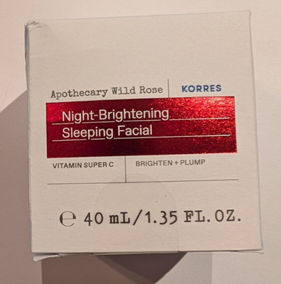 Korres Apothecary Wild Rose Night-Brightening Sleeping Facial - 1.35 fl oz - NIB