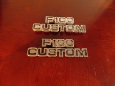 1977-1979 Ford F100 Custom Emblem Oem Badge Logo Set Of 2