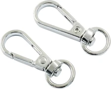 4 Pcs Swivel Snap Hooks with Key Rings, Double Opening Metal Swivel Clasps Lanya