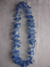 Blue Garlands Hawaiian Flower Lei, Tropical Party Fancy Dress