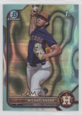 2022 Bowman Draft Chrome Aqua Lava Refractor 91/199 Michael Knorr #BDC-120 4pn