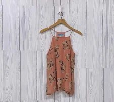 Aina be top womens size small sleeveless floral blouse pullover
