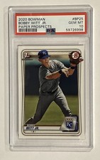 BOBBY WITT JR 2020 1st Bowman Prospects Card #BP25 PSA 10 GEM MINT