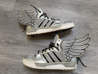 Adidas Jeremy Scott Tags JS Wings 2.0 Sneaker Metallic Silver size