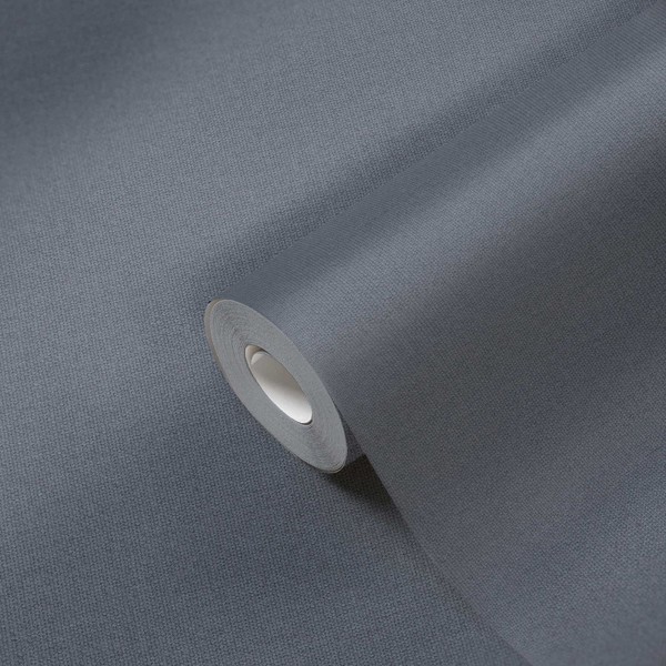 Leinenoptik Tapete Mit StrukturoberfläChe, Einfarbig – Blau-image