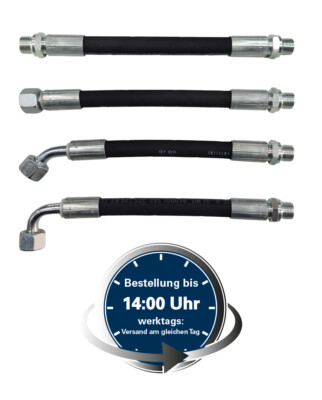 Hydraulikschlauch 3/8'' Zoll BSP-Gewinde AGR DKR AG NW 10/2 Anschlüsse wählbar