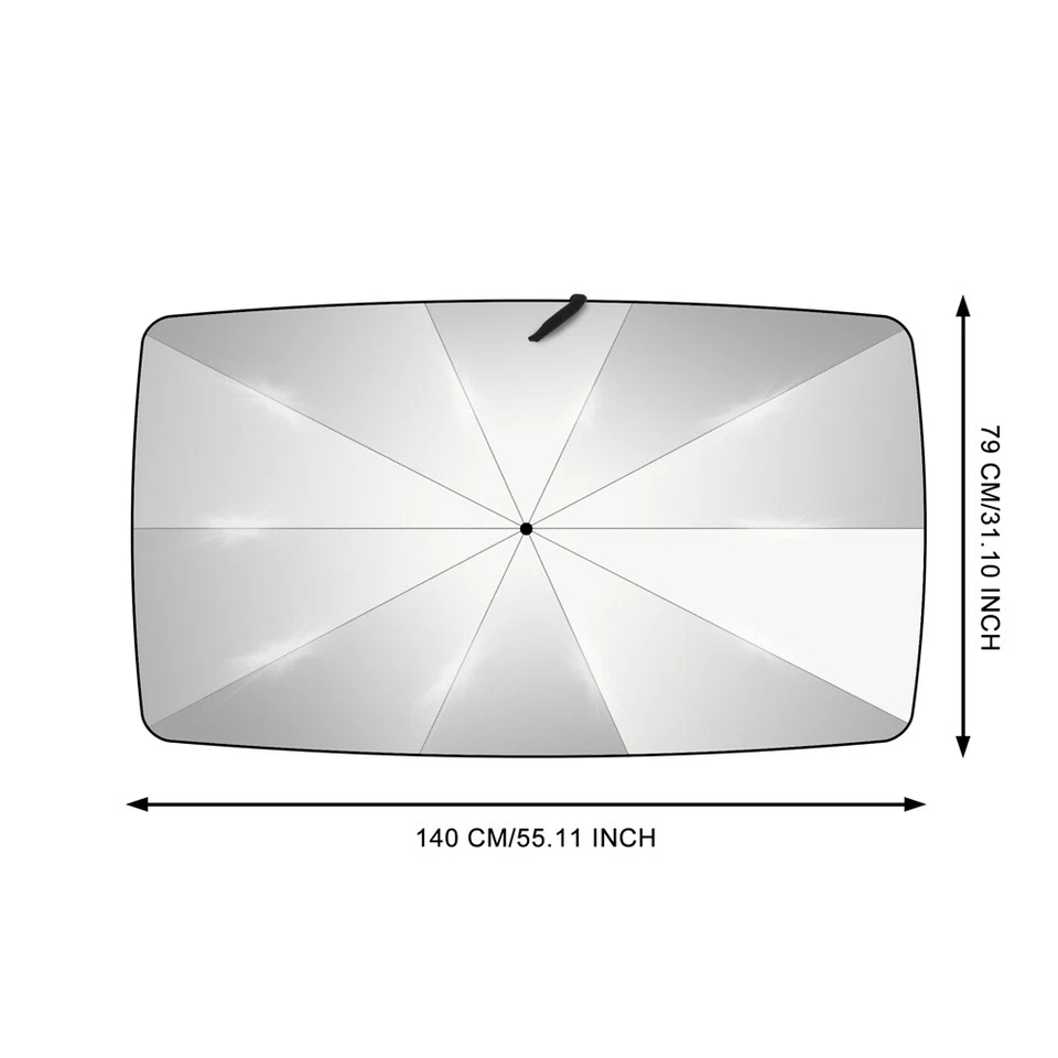 Parabrisas Coche Parasol Paraguas Plegable Ventana Delantera Cubierta Visera Parasol UV Foto 2 de 4