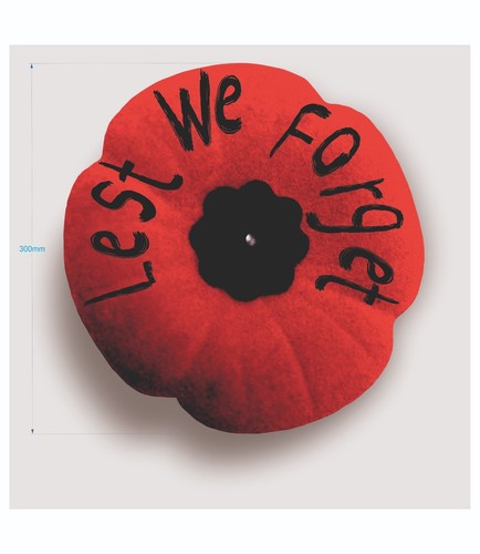 Poppy Flower Remembrance day Decals Stickers Back of Phone or Laptop Decoration - Picture 12 of 13