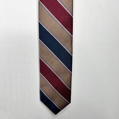 Vintage Briar Pride of England Men s Neck Tie 3  Henderson Ky Bronze Blue Maroon
