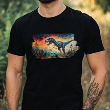 T-shirt uomo T Rex fantasia ritratto cotone taglia dalla XS alla 5XL