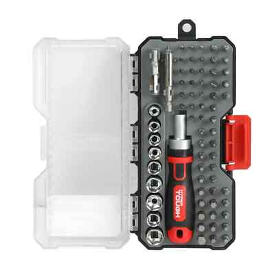 Hyper Tough 70-PIECE RATCHETING SCREWDRIVER MULTI BIT SET CASE