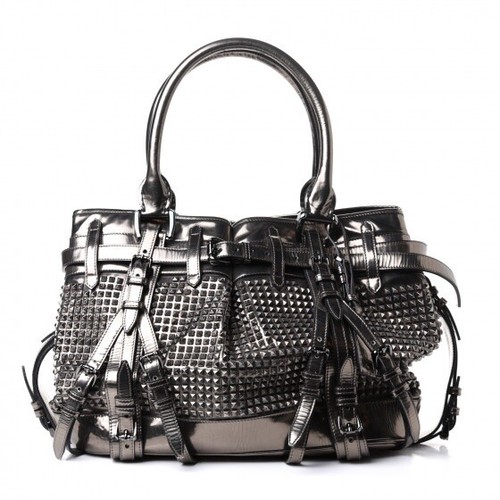 NWT Burberry Studded Rowan Olympia bag pewter