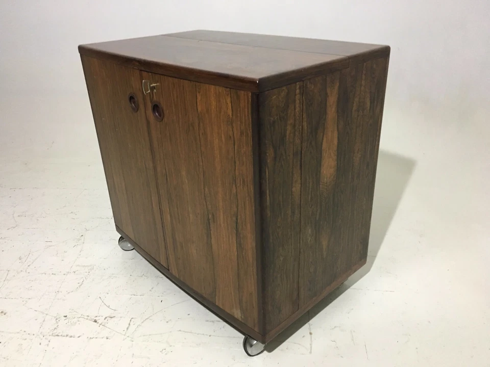 Original Silkeborg Rosewood Dry Bar 60's Mid Century Danish Modern Wikkelso Era - Image 3 of 4