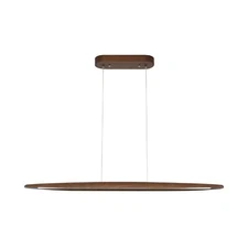 39" Wood Linear Pendant Light LED Dimmable Hanging Light Fixture Dinning Room...