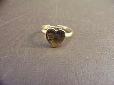 Gold Tone Heart Shaped Fashion Ring